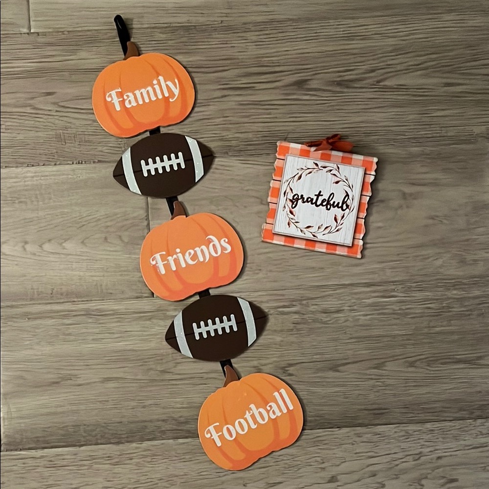 Fall Decor - Family Friends Football Sign